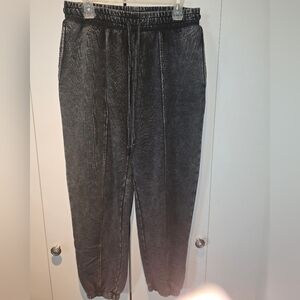 Forever 21 Dark Grey Jogger Jeans Drawsting Large